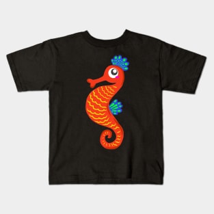 Seahorse Early Swimmer Mermaid Swimming Kids T-Shirt